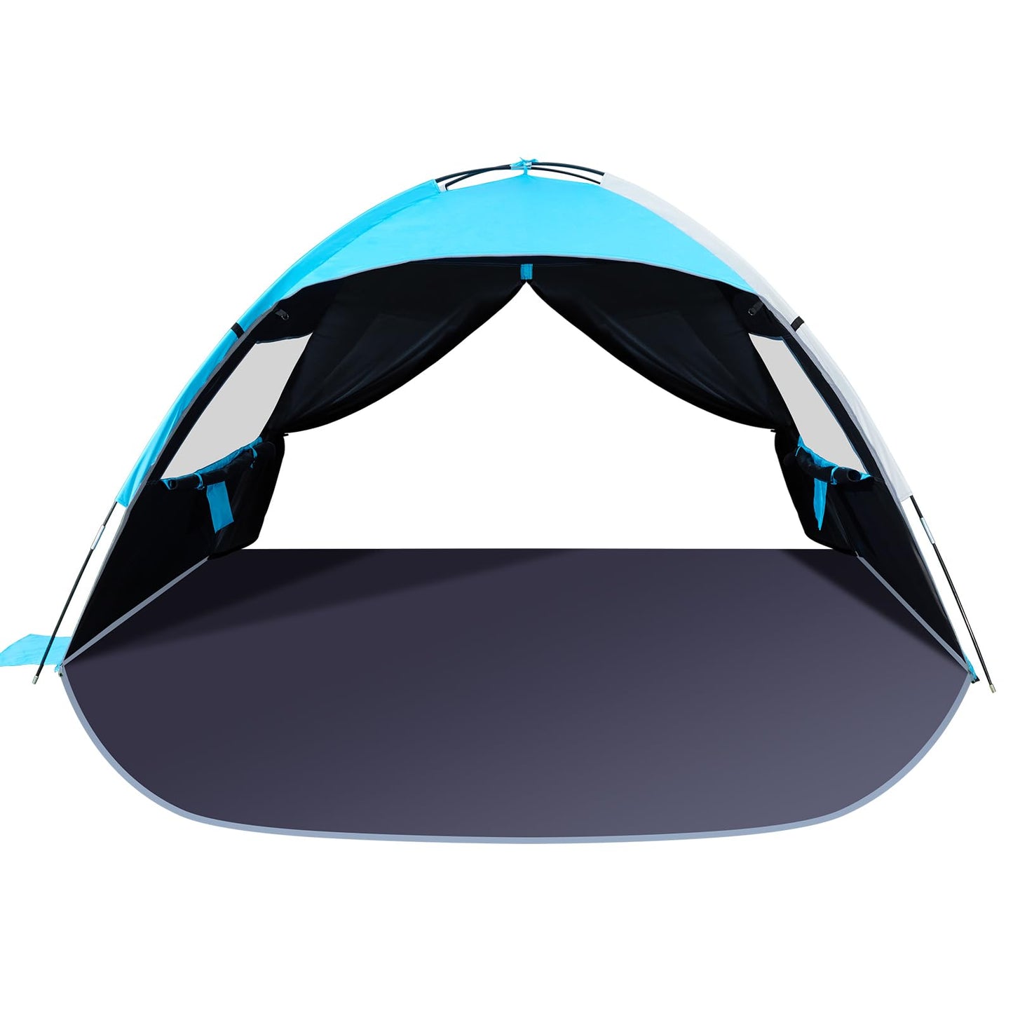 Beach Tent Beach Shade Portable Tent for 2-3 Person with UPF 50+ Protection Dark Shelter Technology Easy Set Up Beach Tent Sun Shelter Carry Bag Included