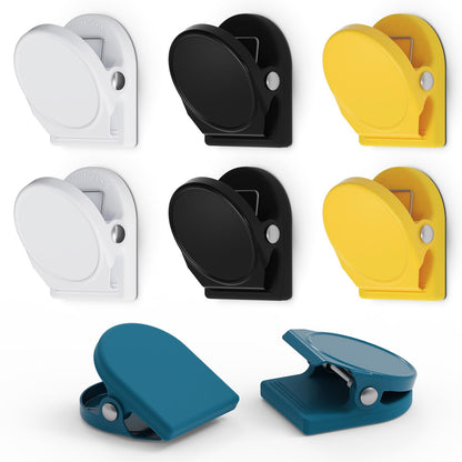 SMART&COOL Anti-Scratch Magnetic Clips with Silicone-Coated Base Fridge Magnets Office Supplies Multicolored 8Pack