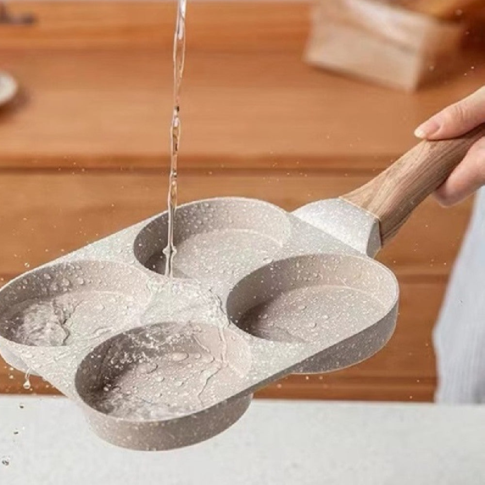 Medical Stone Non-stick Four-Hole Frying Pan